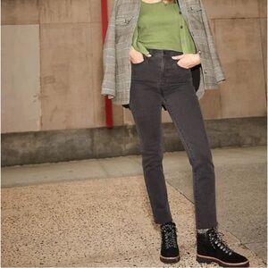 Madewell Stovepipe Jeans in washed Black New Women’s 26 Petite 26P NWT
